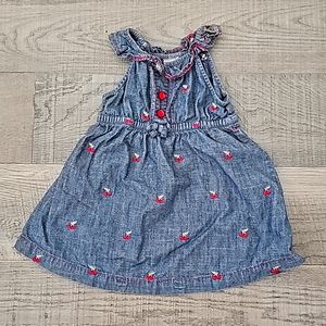 Gymboree denim cherry dress
